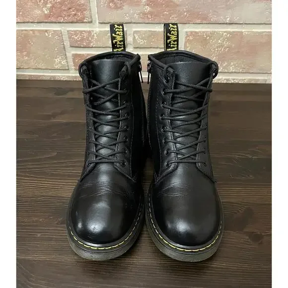 Dr. Martens 1460 W Black Round Toe Lace Up Ankle Boots W 5 M 4 - Picture 3 of 9